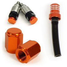 RHK Orange Fork Bleeders/Valve Caps/Breather Vent Set