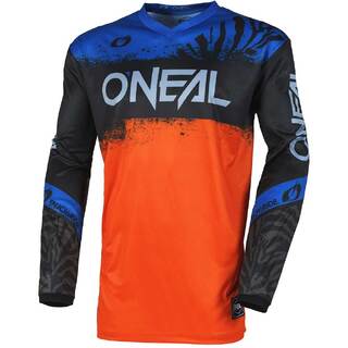 O'NEAL Enduro MX Motorcrossshirt, ademend materiaal, gevoerde elleboogbescherming, pasvorm voor maximale bewegingsvrijheid, zwart/oranje, XL