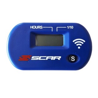 SCAR SCAR:スカー Hour-meter with Wire Velcro Fixing Blue Hour Meter - Motorcycle Hour Meters for Accurate Tracking | MCAS