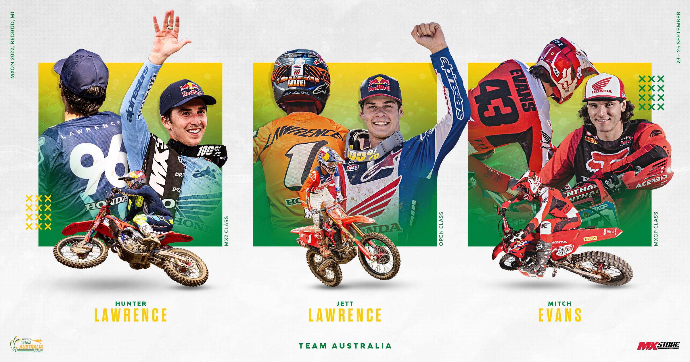 The 2022 Team Australia Motocross of Nations Proudly Supported by MXstore