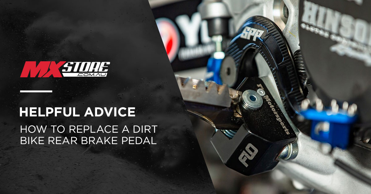 How to replace a dirt bike rear brake pedal  main image